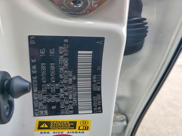 2016 TOYOTA HIGHLANDER — VINS