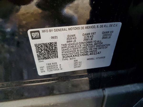 2021 CHEVROLET EQUINOX LT (1LT)