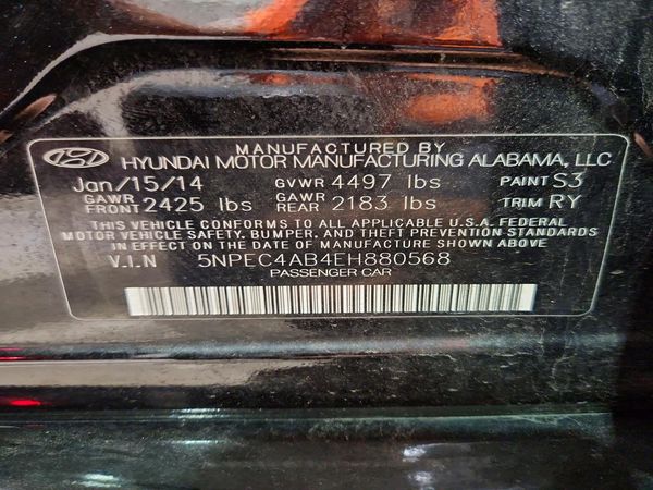 2014 HYUNDAI SONATA