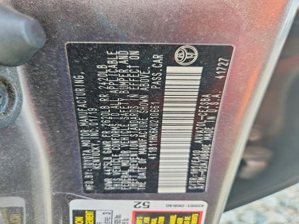 2019 TOYOTA CAMRY L/LE/SE/XLE