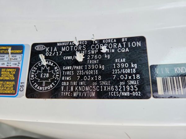 2017 KIA SEDONA EX/SX