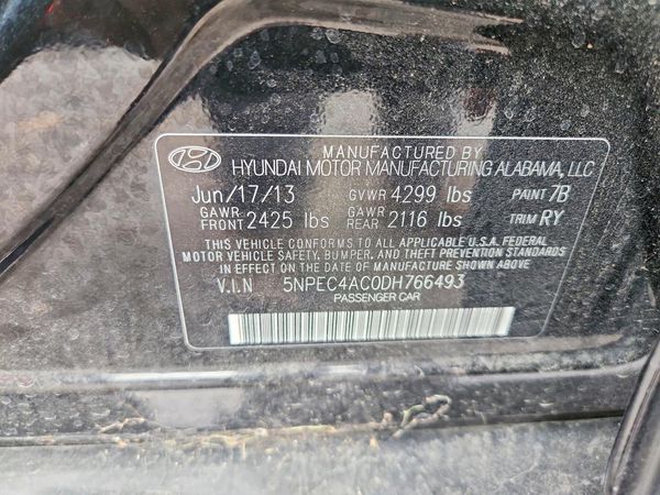 2013 HYUNDAI SONATA