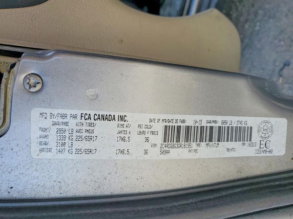 2016 DODGE GRAND CARAVAN SE