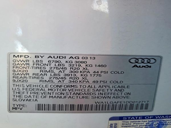 2013 AUDI Q7 Premium Plus