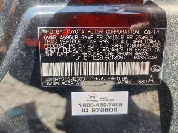 2015 LEXUS IS 250