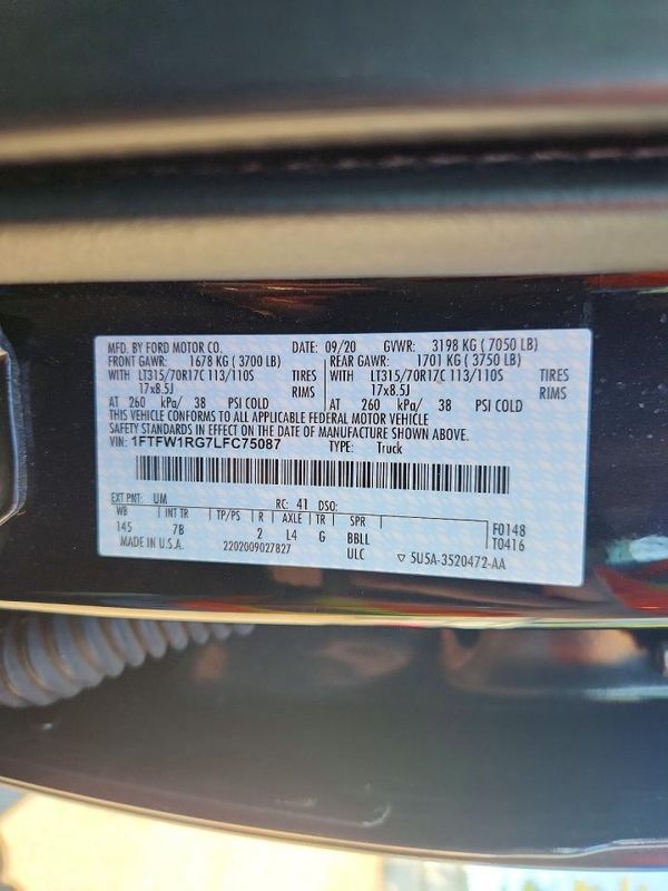 2020 FORD F150 — VINS