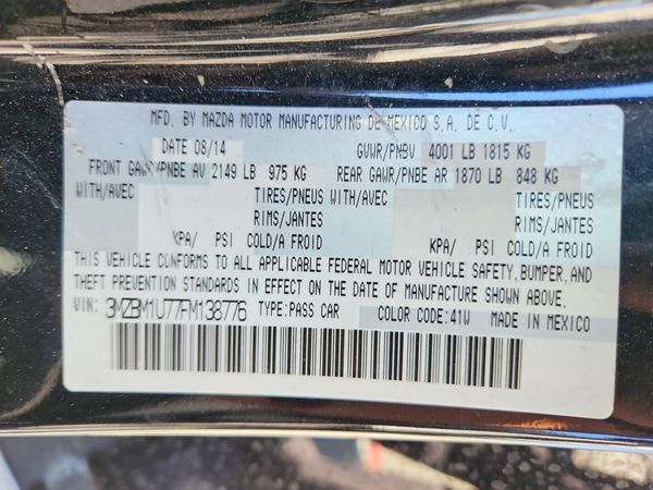 2015 MAZDA 3 — VINS