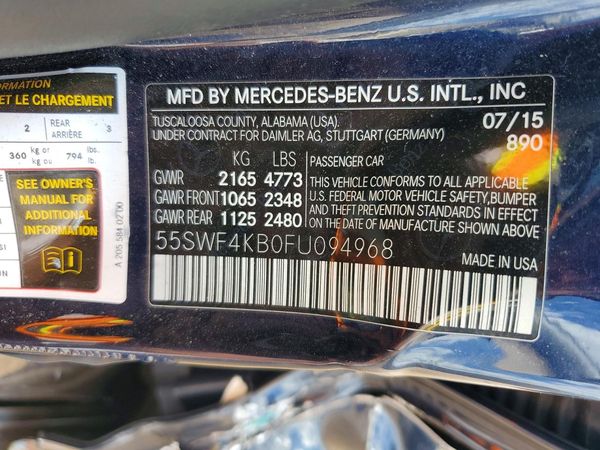 2015 MERCEDES-BENZ C