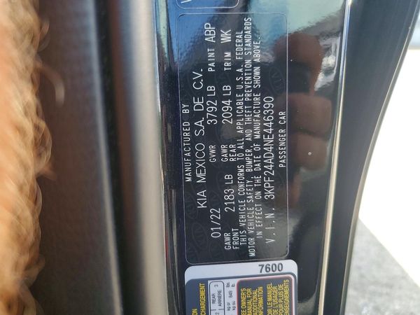 2022 KIA FORTE