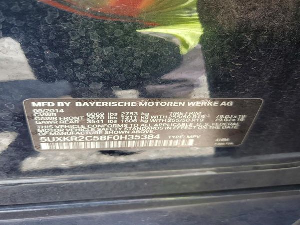 2015 BMW X5 xDrive35i — VINS