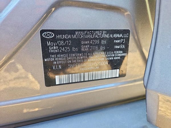 2013 HYUNDAI SONATA — VINS