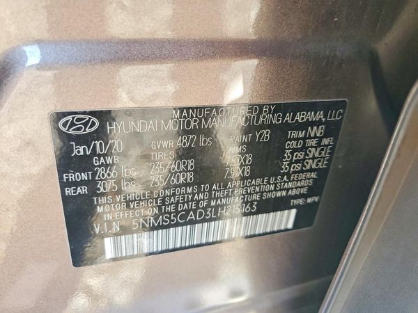 2020 HYUNDAI SANTA FE