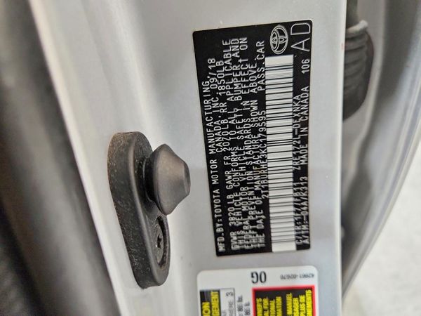 2019 TOYOTA COROLLA L/LE/SE/XLE/XSE
