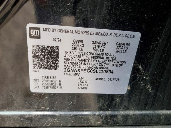 2025 CHEVROLET EQUINOX 1LT — VINS