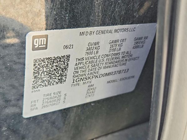 2021 CHEVROLET TAHOE Z71