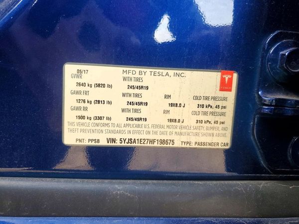 2017 TESLA MODEL S