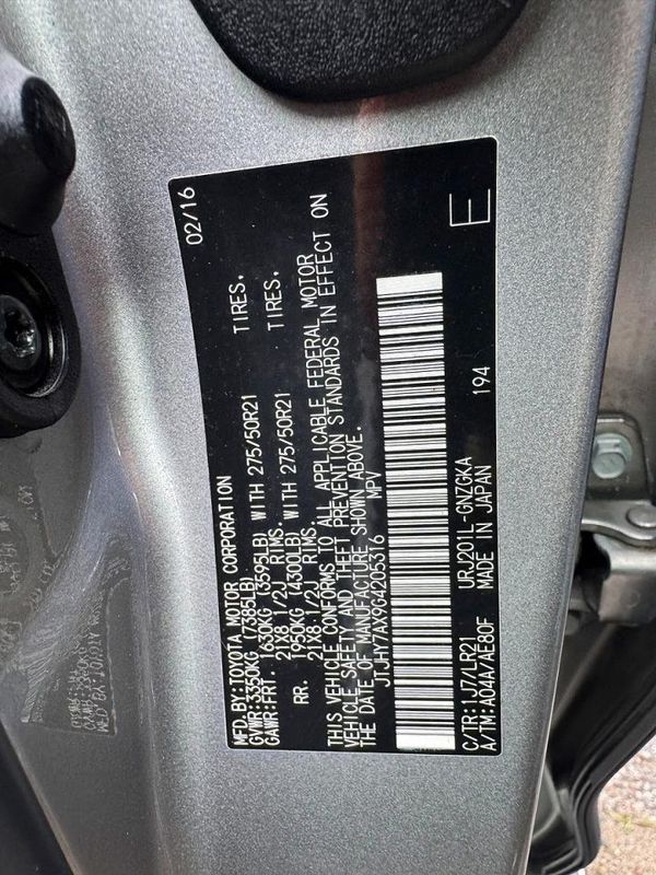 2016 LEXUS LX