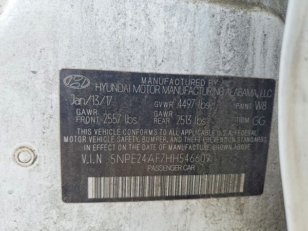 2017 HYUNDAI SONATA SE, Eco