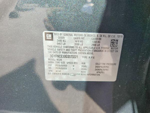 2016 CADILLAC SRX Performance — VINS
