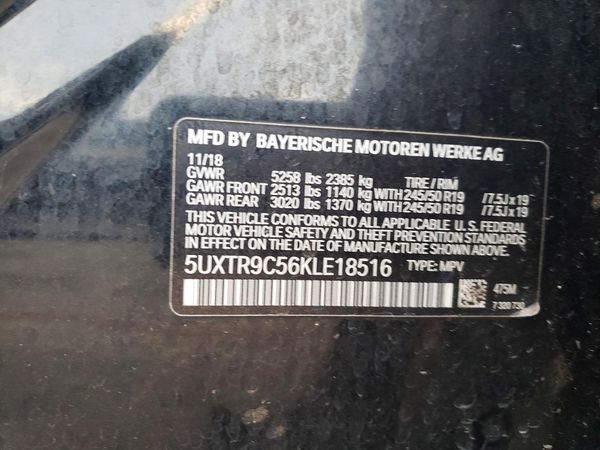 2019 BMW X3 xDrive30i — VINS