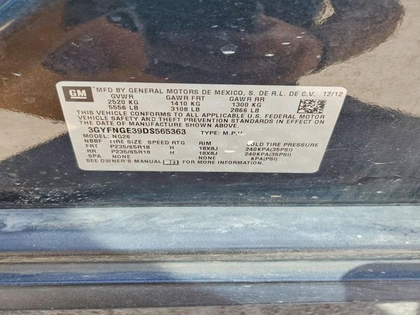 2013 CADILLAC SRX Luxury — VINS