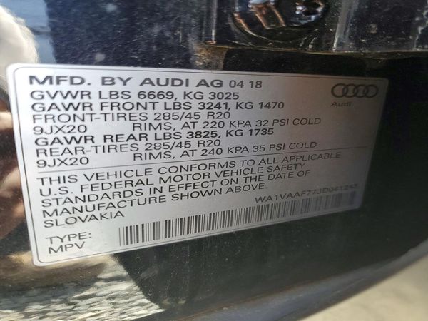 2018 AUDI Q7 quattro Prestige