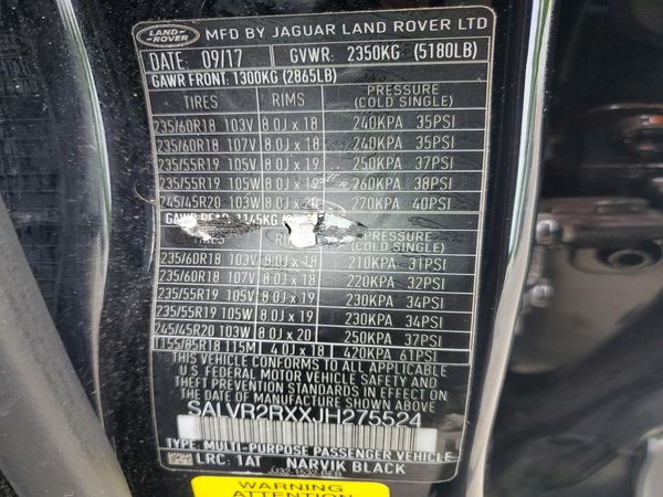 2018 LAND ROVER RANGE ROVER EVOQUE HSE
