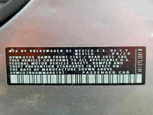 2021 VOLKSWAGEN JETTA S / SE / R-Line