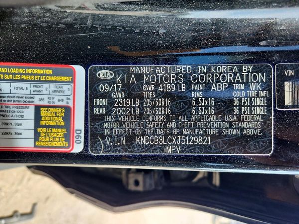 2018 KIA NIRO FE (HEV), LX (HEV) — VINS
