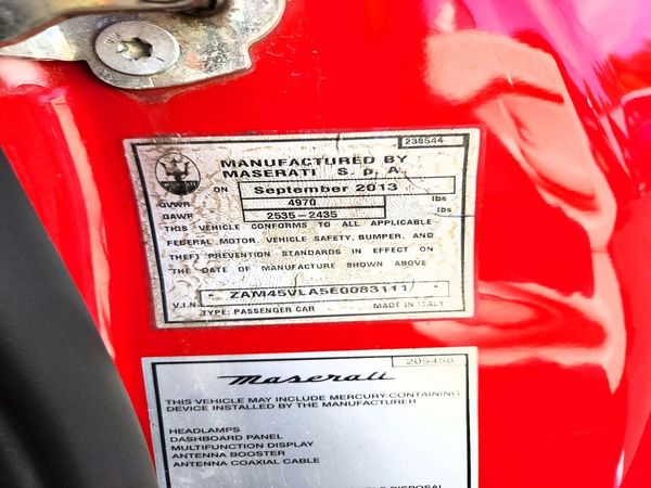 2014 MASERATI GRANTURISMO