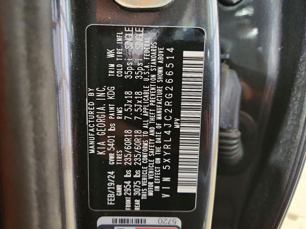2024 KIA SORENTO S — VINS