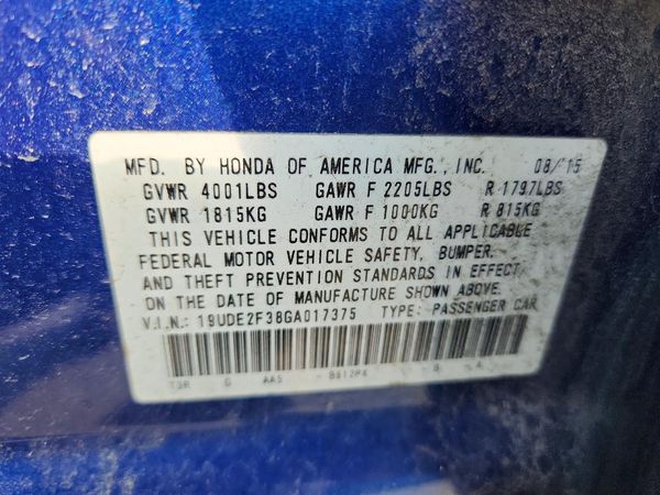 2016 ACURA ILX Base/Acura Watch Plus