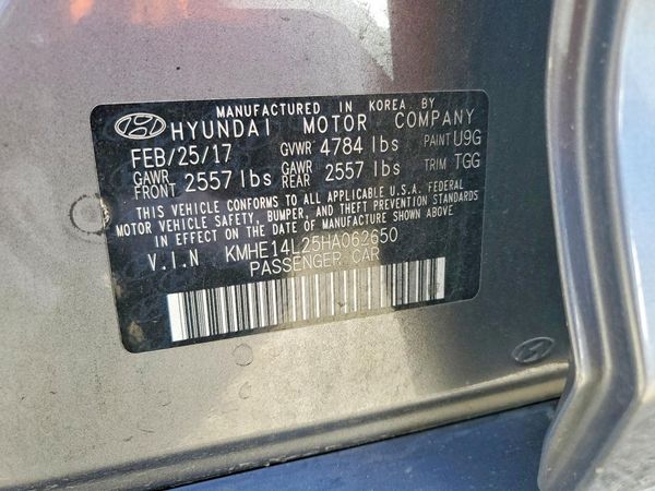 2017 HYUNDAI SONATA Plug-in Hybrid