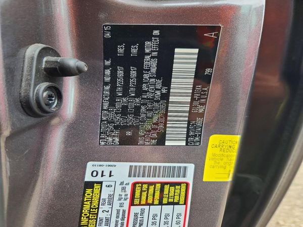2015 TOYOTA SIENNA