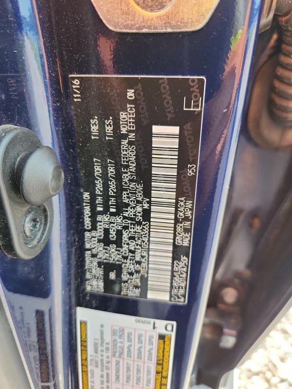2016 TOYOTA 4RUNNER Base Grade