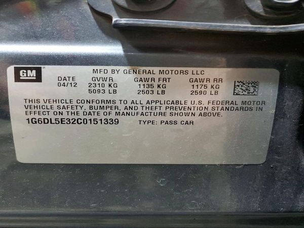 2012 CADILLAC CTS Performance