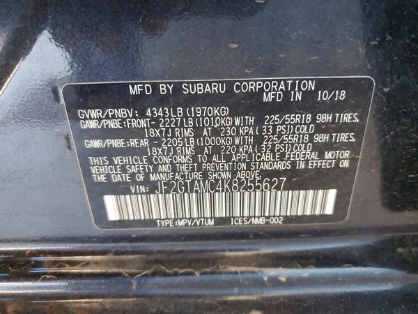 2019 SUBARU CROSSTREK Limited+ES+BSD