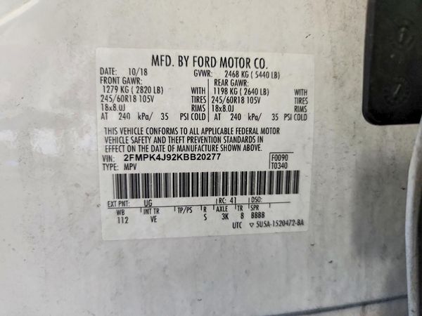 2019 FORD EDGE SEL