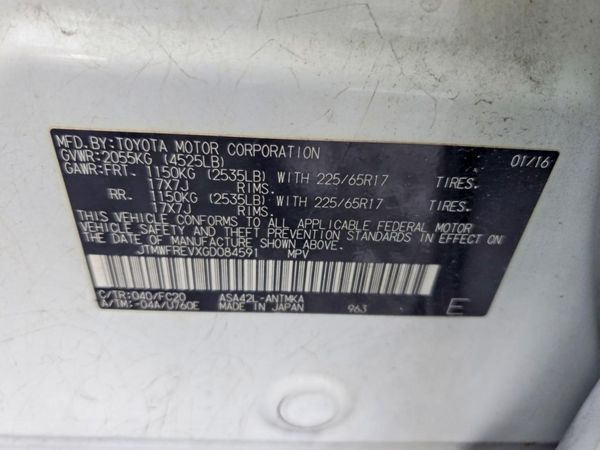 2016 TOYOTA RAV4 XLE (M Grade)