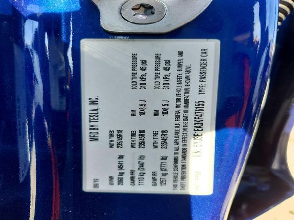 2019 TESLA MODEL 3 — VINS