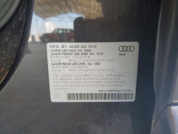 2016 AUDI Q5 quattro Premium Plus