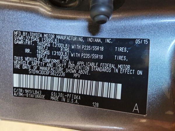 2015 TOYOTA SIENNA
