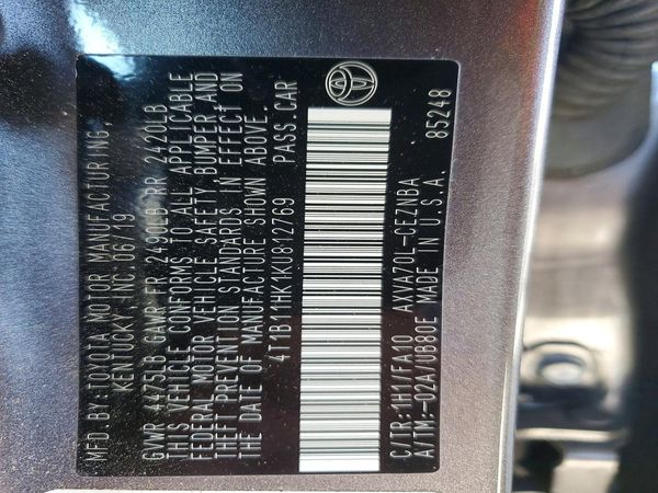 2019 TOYOTA CAMRY L/LE/SE/XLE