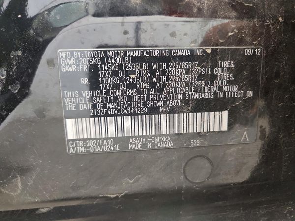 2012 TOYOTA RAV4 Standard