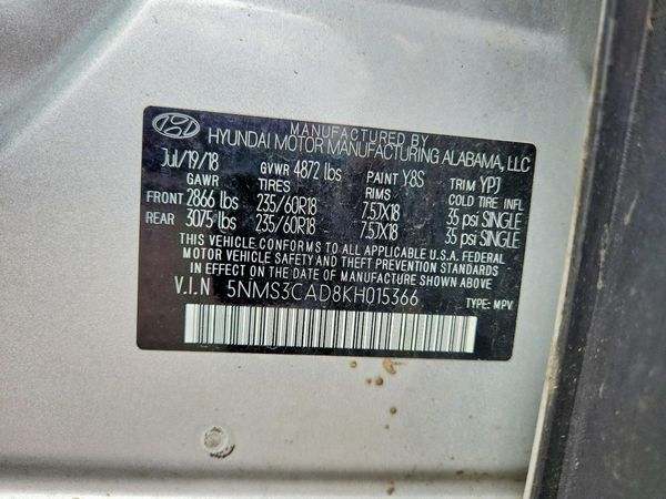 2019 HYUNDAI SANTA FE SEL, SEL Plus