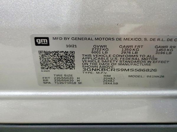 2021 CHEVROLET BLAZER 2LT — VINS