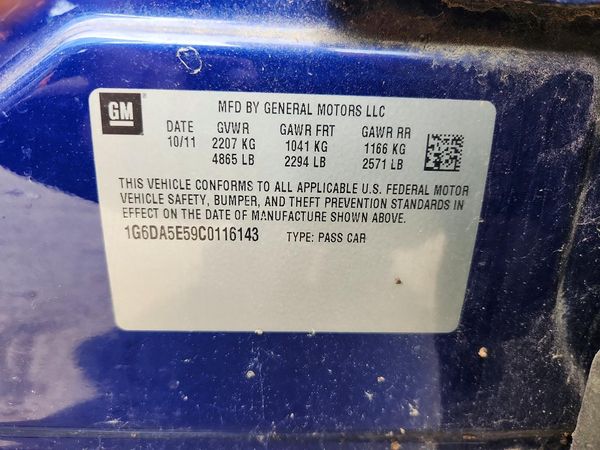 2012 CADILLAC CTS Base — VINS