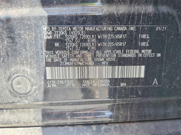 2021 TOYOTA RAV4 LE HV