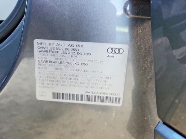 2015 AUDI Q5 S Line Premium Plus