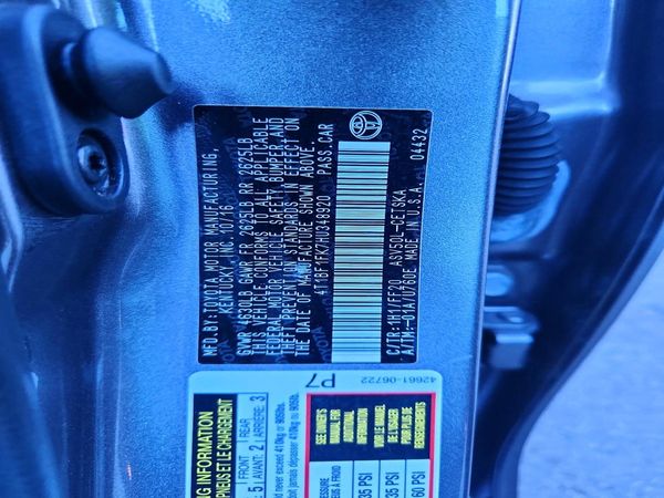 2017 TOYOTA CAMRY LE/SE/XLE/XSE